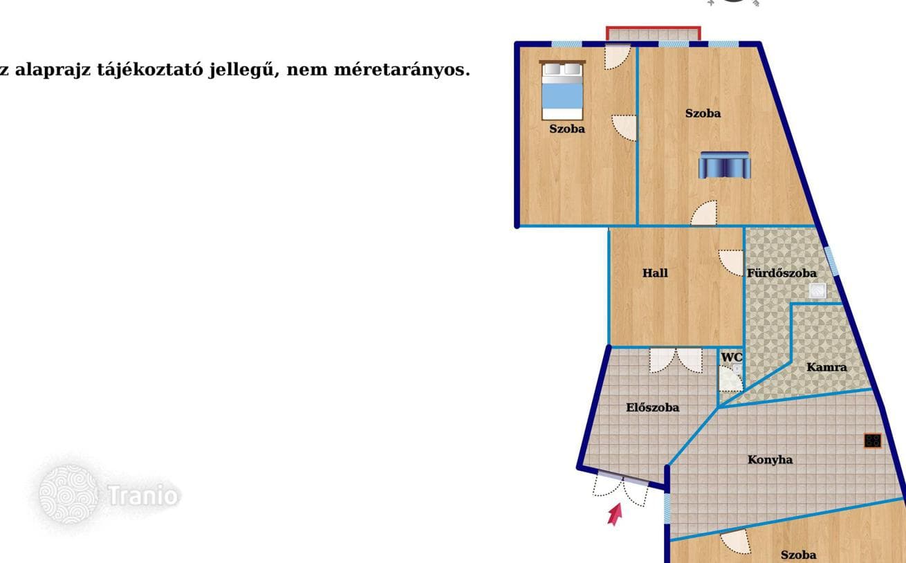 3-комнатная квартира 87 м² в Будапеште, Венгрия
