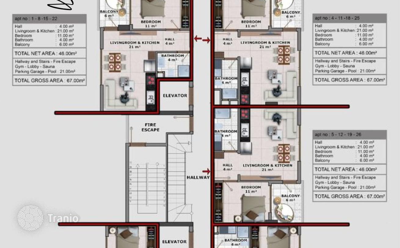 1-Bedroom (1+1) Apartment in Oba, Alanya, photo 5