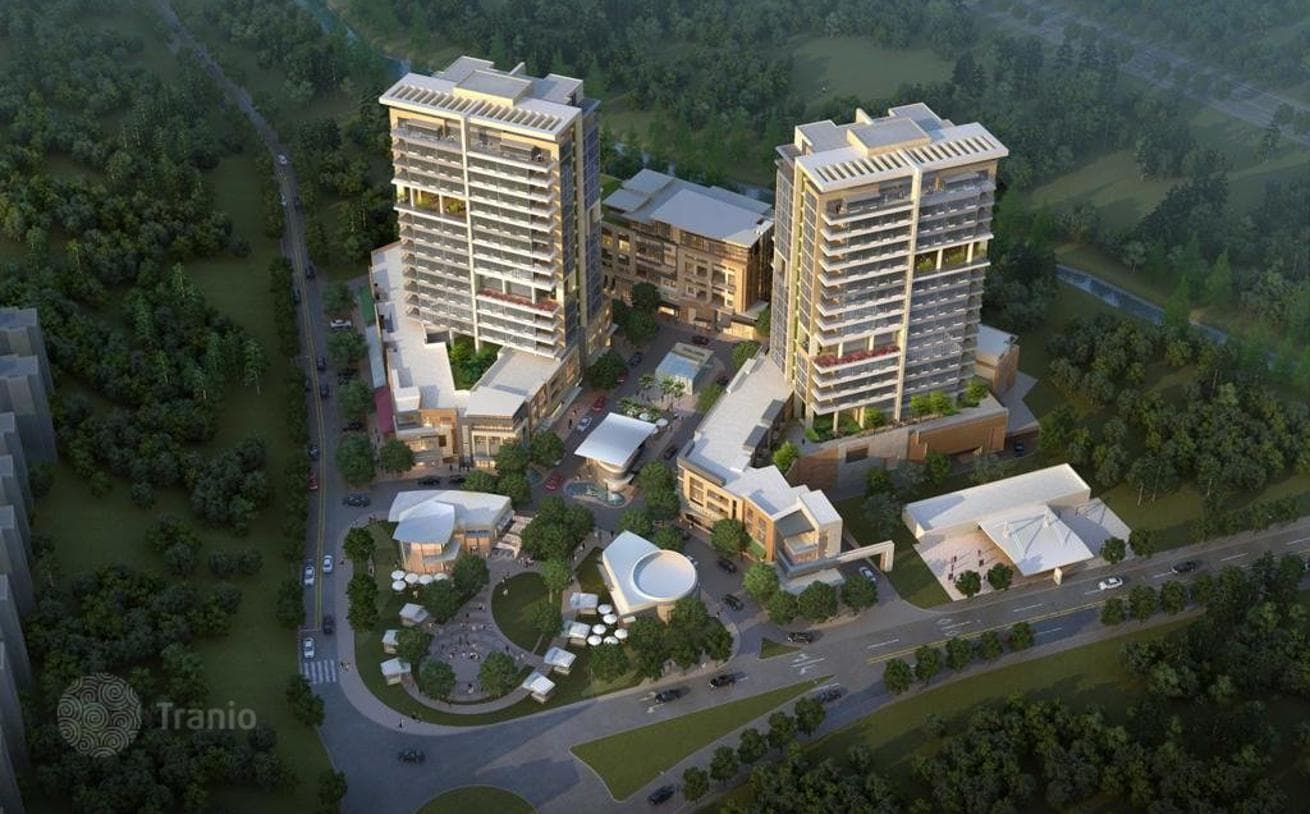 Modern Apartments with Balconies in Gated Complex with Shopping Center in Istanbul