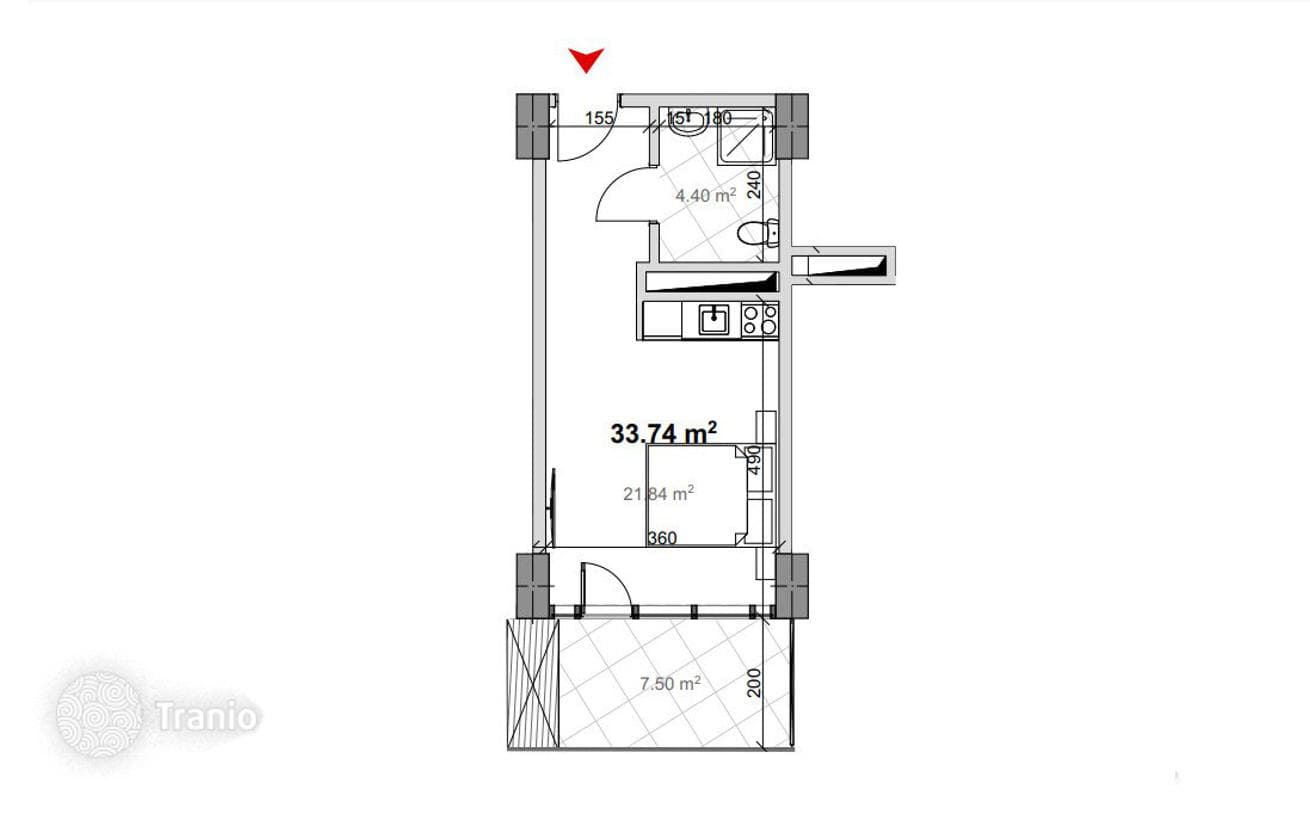 Studio Apartment with Furnished Turnkey in Isani, Tbilisi, photo 4