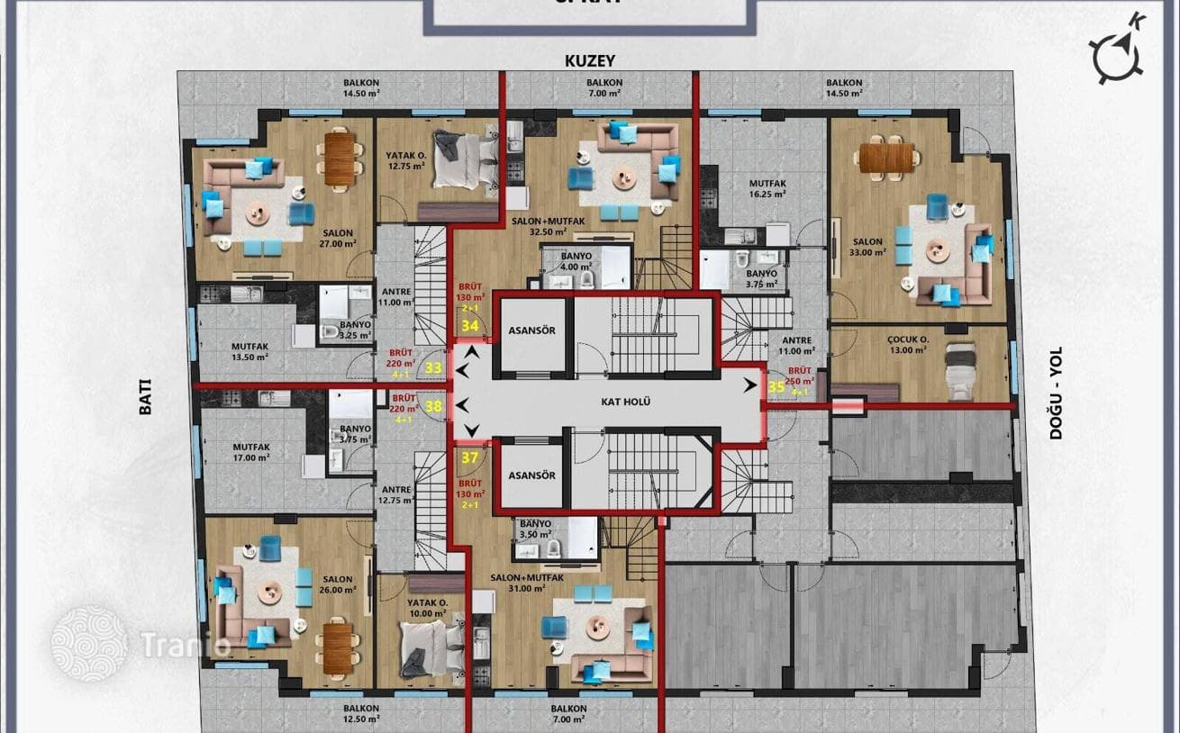1–4-Bedroom Apartments with Smart Home System in Muratpasa, Antalya, photo 4
