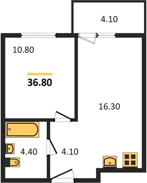 Studio Apartment in Flora, Sochi