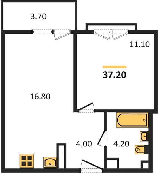 1-Bedroom Apartment with River and Mountain Views in Kudepsta, Sochi