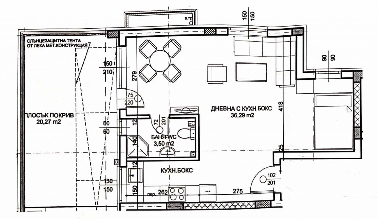 Студия в Пловдиве, Болгария, 76.77 м², фото 2