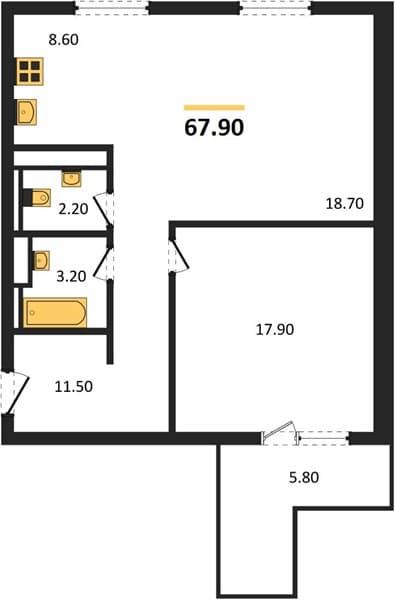 1-Bedroom Apartment in LeePrime Residence Polyana Sochi, Esto-Sadok