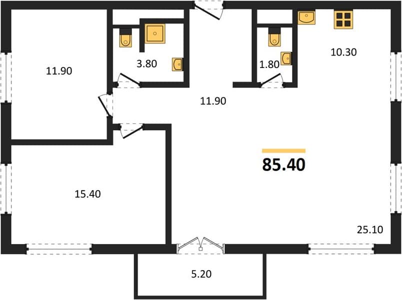 1-Bedroom Apartment in LeePrime Residence Polyana Sochi, Esto-Sadok