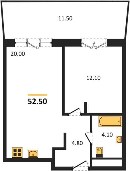 1-Bedroom Apartment in Morello Hotel Complex, Anapa