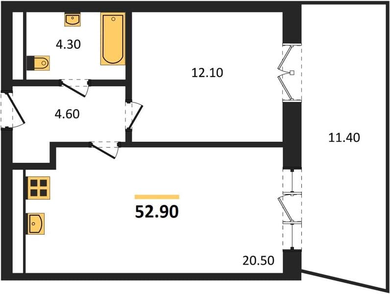 1-Bedroom Apartment in Morello Hotel Complex, Anapa