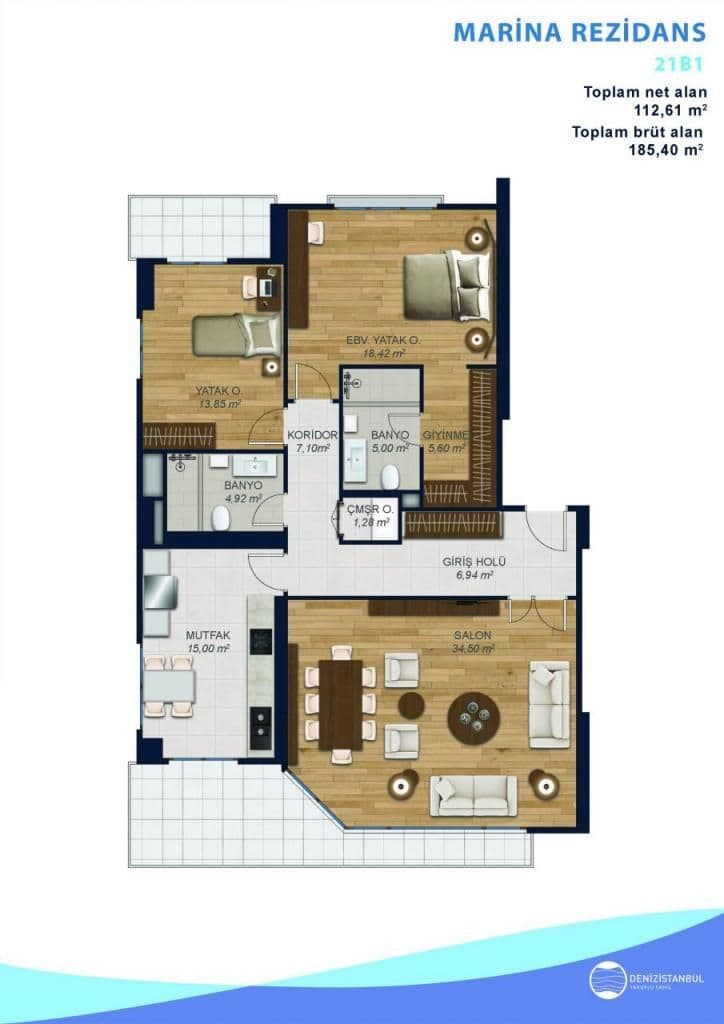 Апартаменты в Стамбуле, Турция, 187.5 м², фото 5