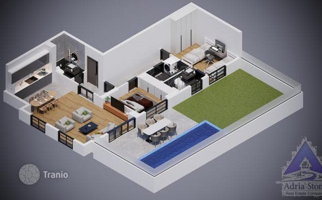 1-Bedroom Apartment with Pool in Podkosuljun, Budva, photo 5