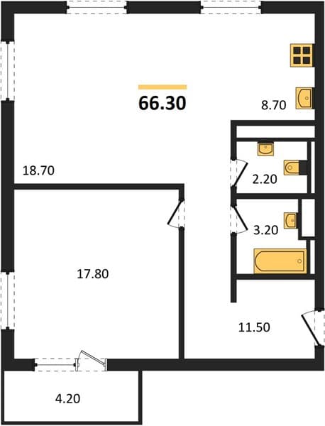 1-Bedroom Apartment in LeePrime Residence Polyana Sochi, Esto-Sadok