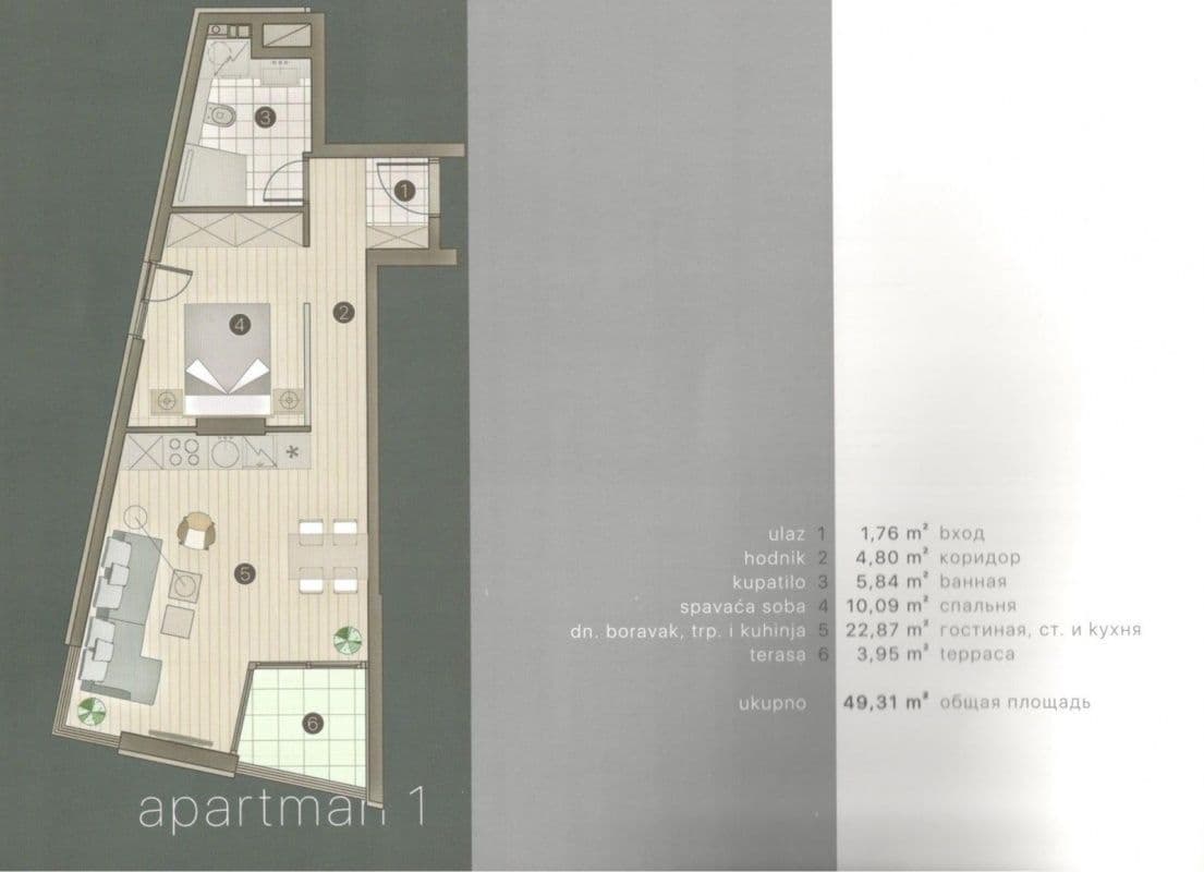 Квартира в Будве, Черногория, 170 м²