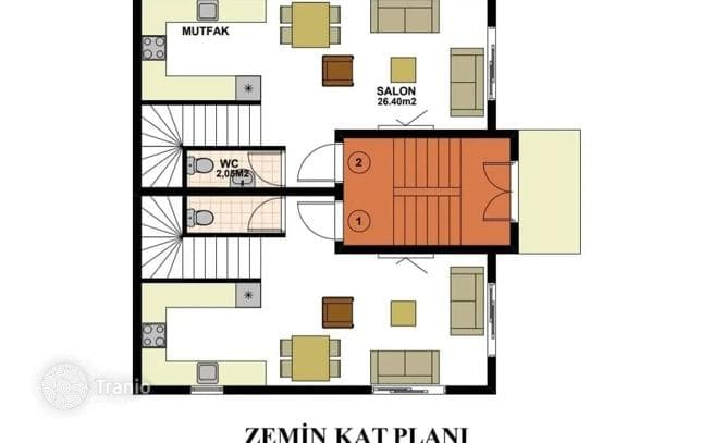 2-комнатная квартира в Фетхие, Турция, фото 2