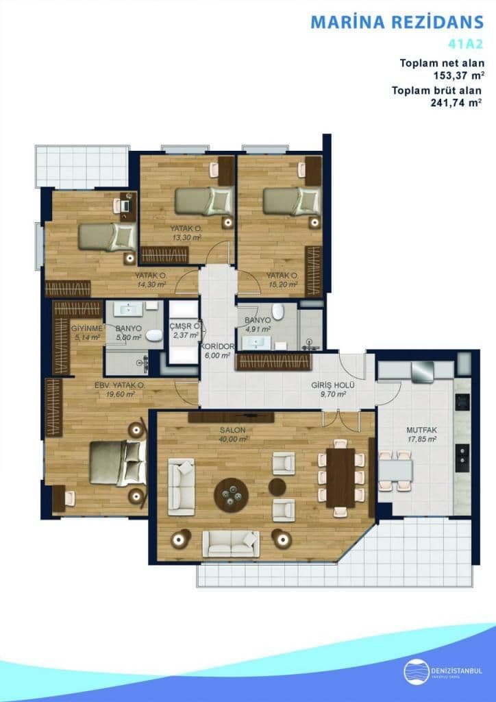 Апартаменты в Стамбуле, Турция, 241.6 м², фото 5