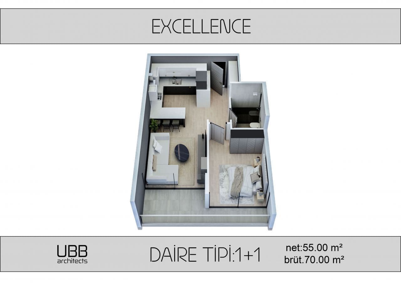 Апартаменты в Мерсине, Турция, 70 м², фото 5
