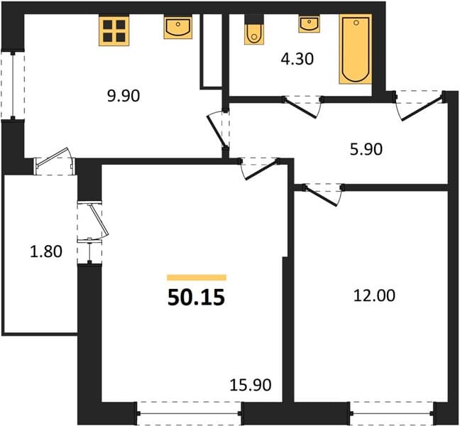 2-Bedroom Apartment in Anapa