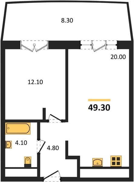 1-Bedroom Apartment in Hospitality Complex Morello, Anapa