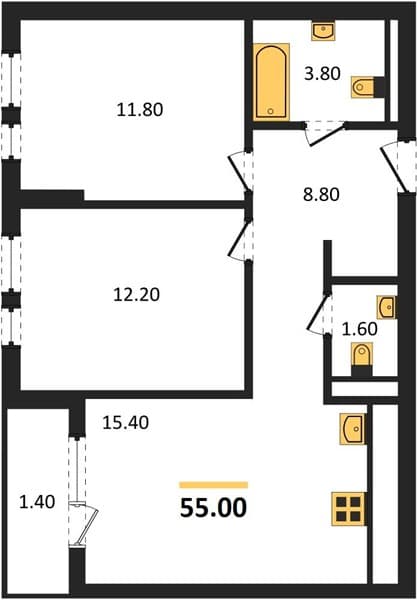 2-Bedroom Apartment with Sea View in Novorossiysk
