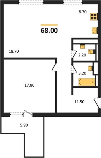 1-Bedroom Apartment in LeePrime Residence Polyana Sochi, Esto-Sadok